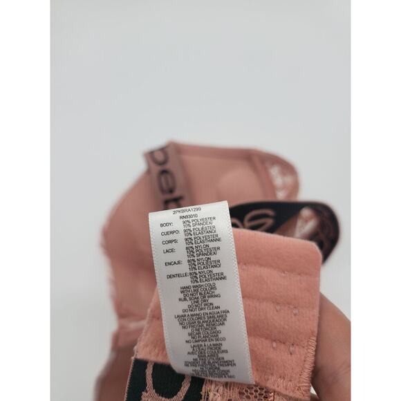 Bebe Intimates Bra 36DD Womens Padded Push Up Underwired Pink Lace - Picture 6 of 6